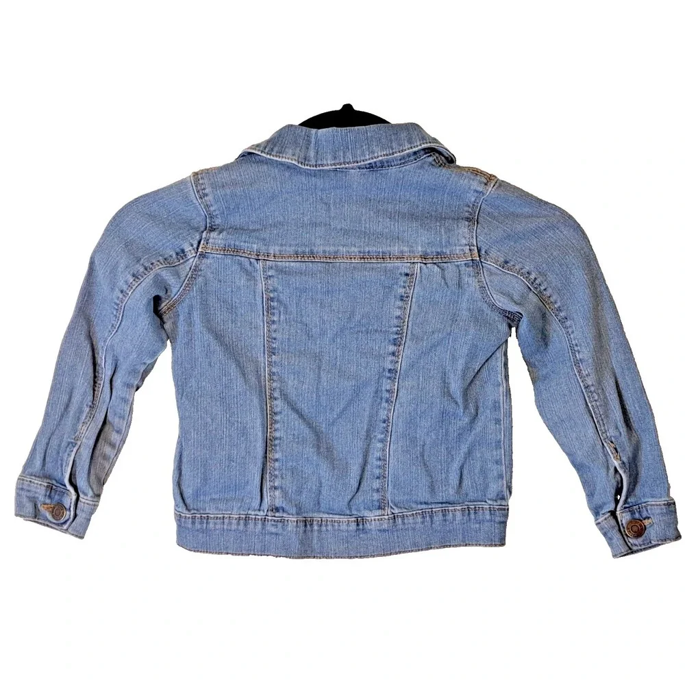 Carters Kid Blue Denim Trucker Jacket Size 5 Medium Wash Button Front 3H816610‎
